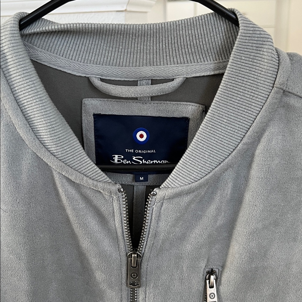 Ben Sherman Light Gray Bomber Jacket - Picture 2 of 6